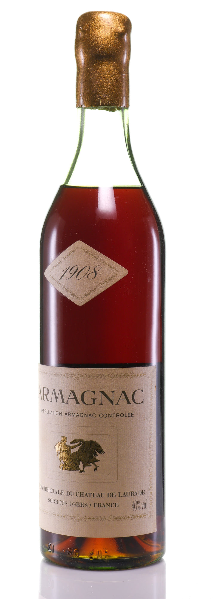 Armagnac 1908 Château de Laubade - legendaryvintages