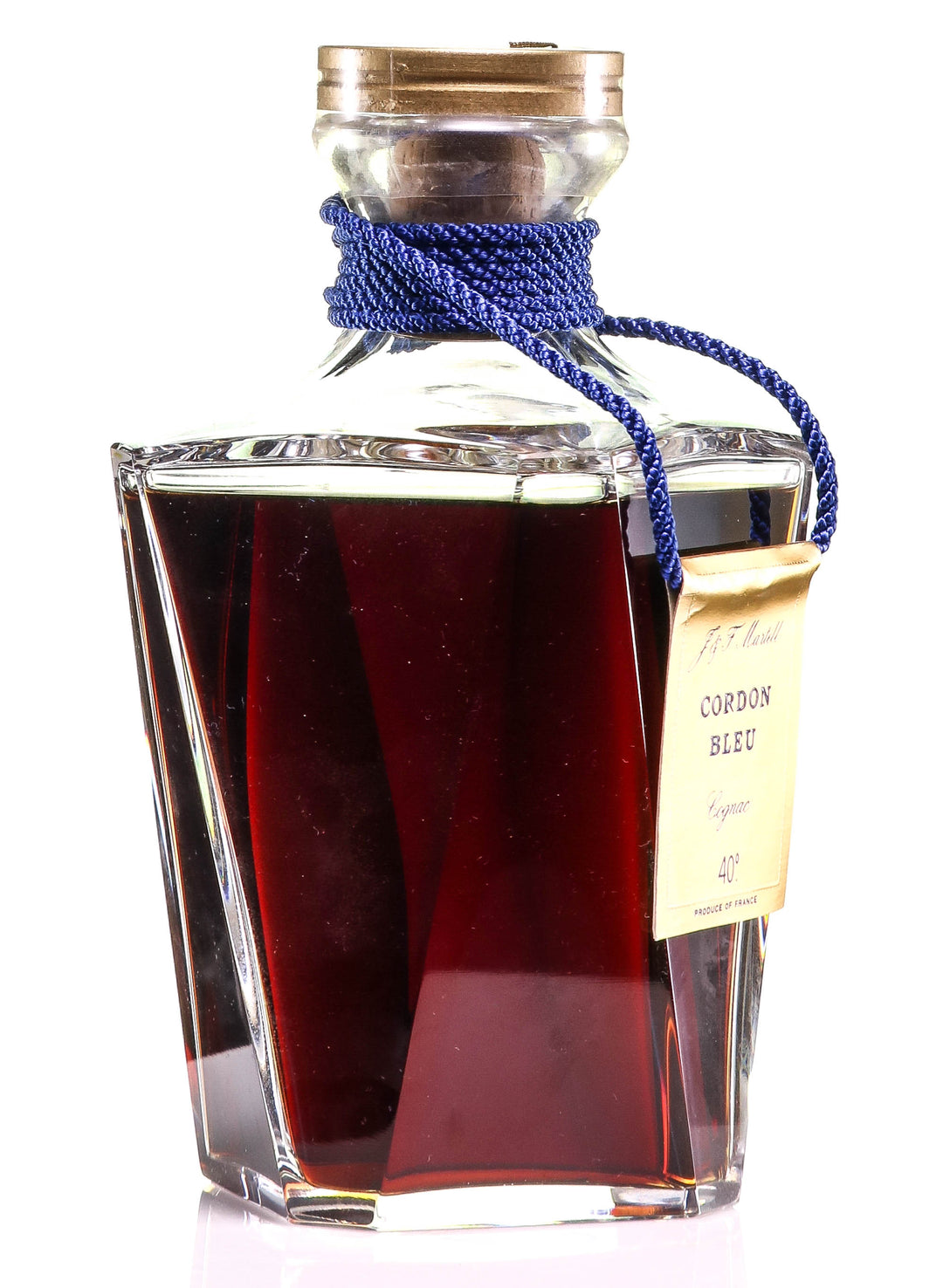 Martell Cordon Bleu Cognac in Baccarat Decanter - legendaryvintages