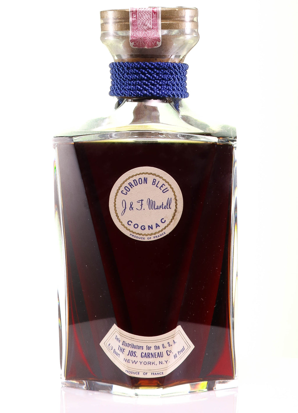 Martell Cordon Bleu Cognac in Baccarat Decanter - legendaryvintages