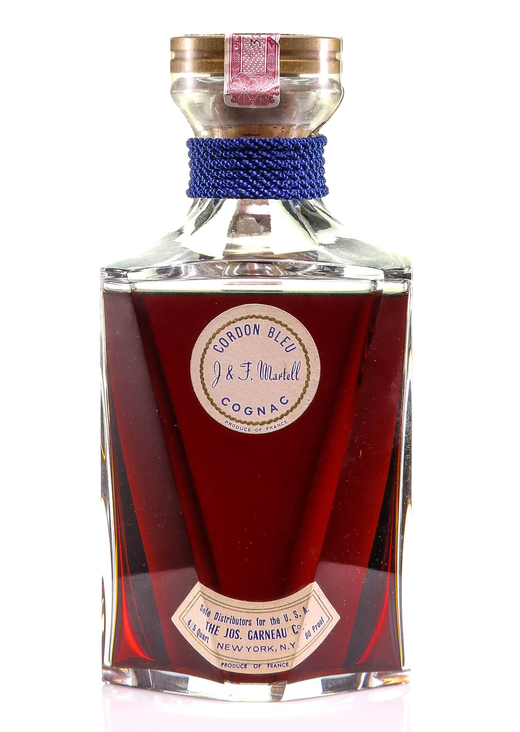 Martell Cordon Bleu Cognac in Baccarat Decanter - legendaryvintages