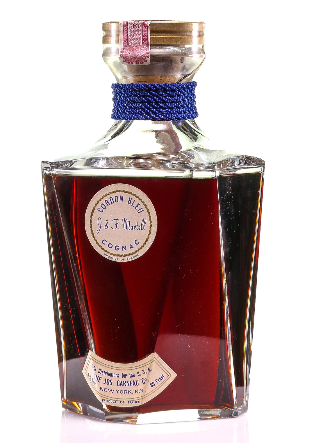 Martell Cordon Bleu Cognac in Baccarat Decanter - legendaryvintages