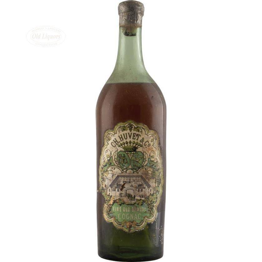 Cognac 1930 Huvet & Co Ch., Handblown bottle, - LegendaryVintages